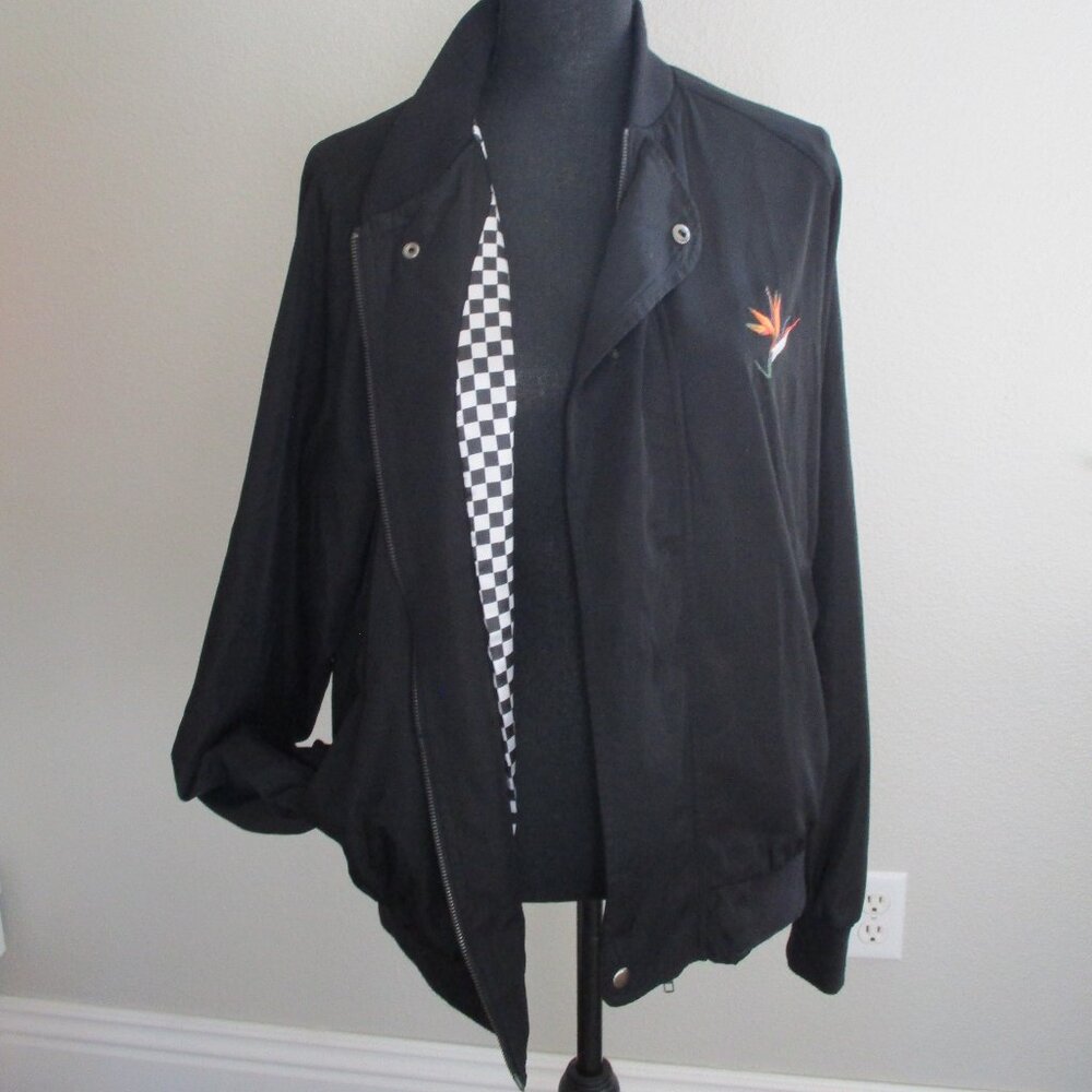 Hotel 1171 Birds of Paradise - Paradise Hotel Bomber Black Jacket Size Large